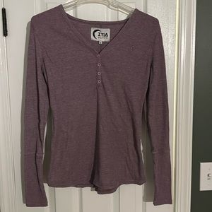 Zyia Waffle Knit Pajama Top